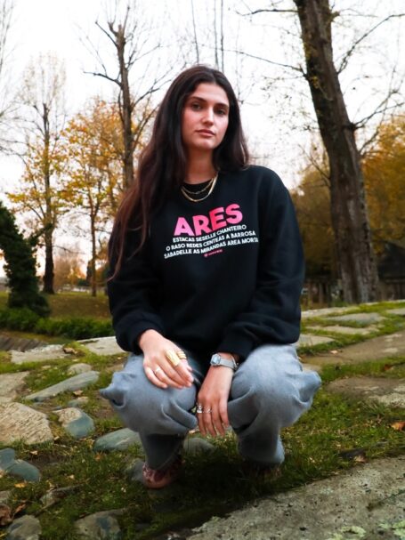 Sudadera Ares - Negro/Rosa